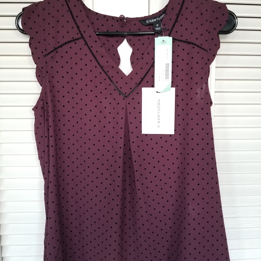 41 Hawthorn Blouse- burgundy color